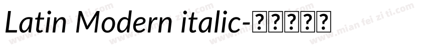 Latin Modern italic字体转换
